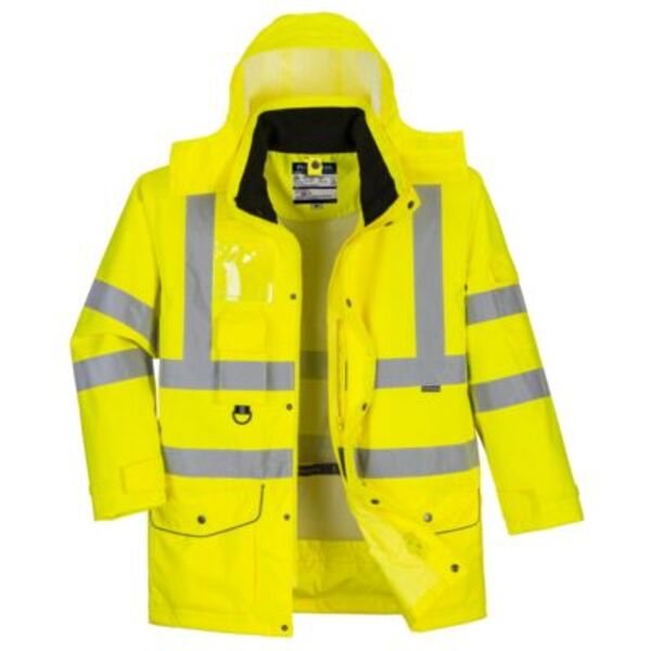 Hi-Vis Breathable 7-in-1 Traffic Jacket  Thumbnail